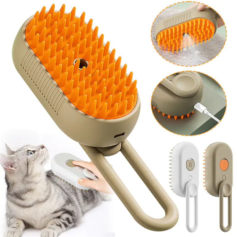 3-in-1 Electric Spray Brush | Pet Grooming Comb & Hair Removal Tool