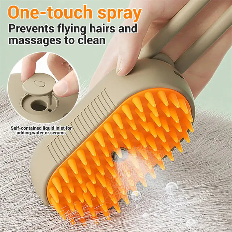 3-in-1 Electric Spray Brush | Pet Grooming Comb & Hair Removal Tool