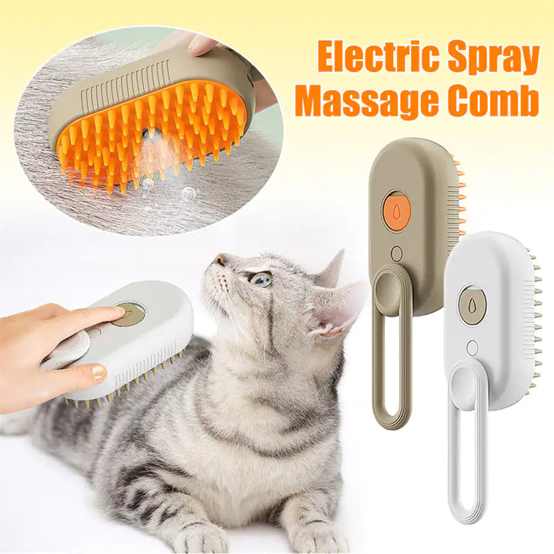 3-in-1 Electric Spray Brush | Pet Grooming Comb & Hair Removal Tool